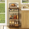 X-cosrack Kitchen Bakers Rack with Storage, Microwave Carts with Adjustable