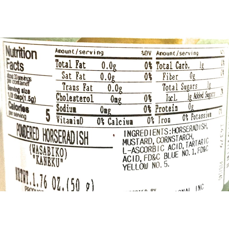 Kaneku Brand Wasabi Powdered 1.76 Oz(2 Pack)