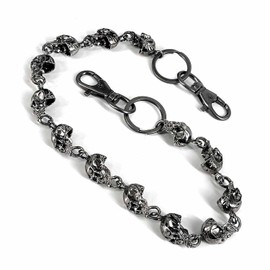XBUIFH Punk Heavy Skull Strong Key Jeans Pant Chain Men Wallet Chain