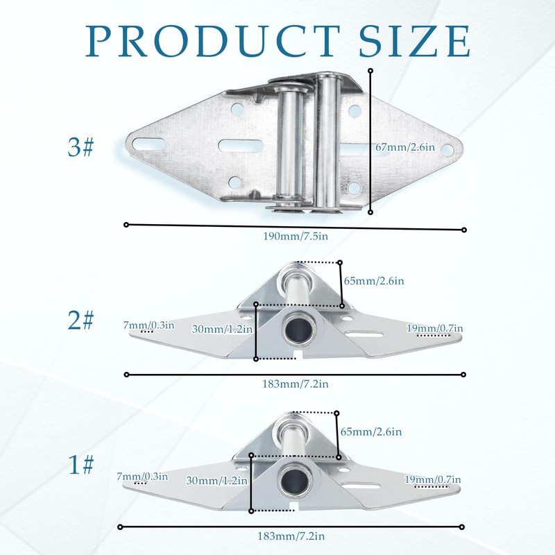Eagles 6 Packs Garage Door Hinges with Galvanized Finish Heavy