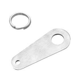 NYTKL Motorcycle Bell Hanger, Guardian Luck Riding Bell Hanger Mount with Split Ring, Metal Keychain Fits for Most Bells (Silver)