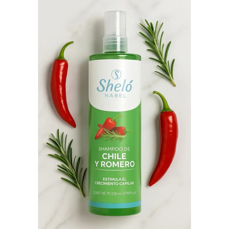 Shampoo Sheló Nabel Chile Y Romero 530 Ml | Estimula
