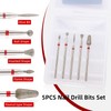 5Pcs Diamond Nail Drill Bits sets (RED (Fine) B03 set)