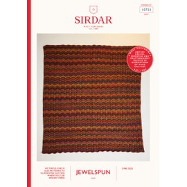 Sirdar Jewelspun Aran Knitting Pattern - 10723 Blanket