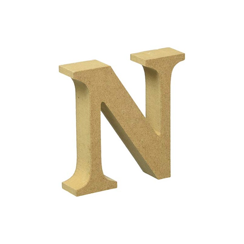 Marukai Corporation Interior Object, Alphabet Letter, Wooden, N