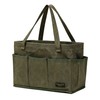 Kamiditer Tool Bag with Metal Frame, Waxed Canvas Wide Open