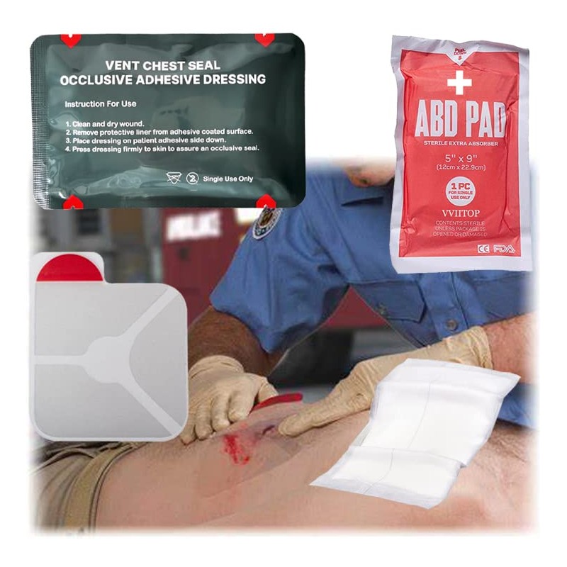 VVIITOP Trauma Refill Kit Med Pack IFAK First Aid |