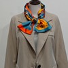 GIMIRO Satin Silk Scarf Double Layers 150 x 16 cm