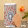 Fabulous Bamboo Ceramic Pot with Lid - Decorative Ornament Circle