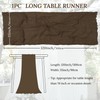 ButterMelt Brown 10ft Cheesecloth Table Runner, Boho 35x120 Inch Long