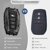 Heavy Duty Zinc Alloy Key Fob Cover for Toyota 2020–2024