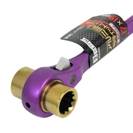 Bigman ATS-300 Aluminum Double Ended Ratchet, 0.7 x 7.5 inches (17 x 19 mm)