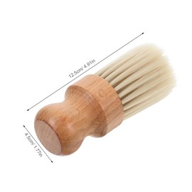 Outanaya Wooden Handle Hair Duster Brush for Barbers Professional Neck Cleaning Tool for Haircuts Efficient Hair Removal and Face Cleaning for Salons and Personal Use