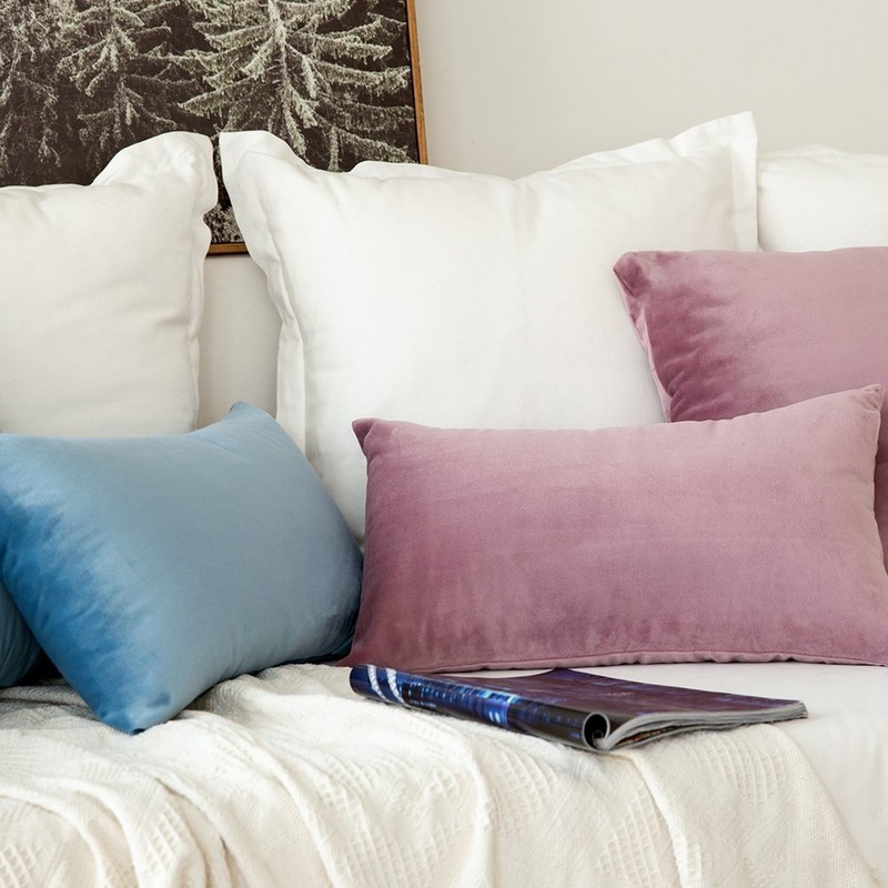MIULEE Set of 2 Velvet Cushion Covers, 30 x 50