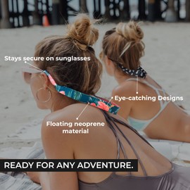 Ukes Premium Sunglass Strap - Durable & Soft Glasses Strap Designed with Floating Neoprene Material - Secure fit for Your Glasses and Eyewear. (The Mountaineers)