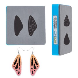 SUPERDANT Leather Earrings Cutting Die Butterfly Dangle Earrings Wings Die Cutter Women Girls Pendant Die Cuts Machine Faux Leather Dies for Butterfly Lover Jewelry Gifts DIY Decoration