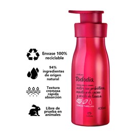 Crema tododia hidratante para el cuerpo cereza y avellana 400ml