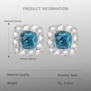 YURSHJAM Designer Earrings 7MM Square Cubic Zirconia Earrings Studs for