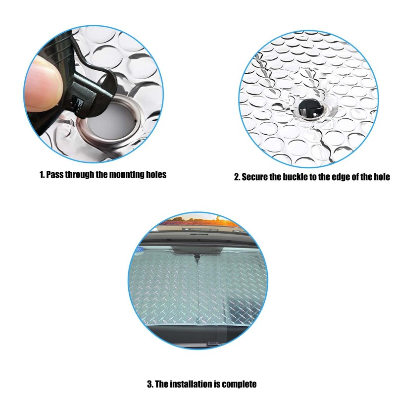 Sunshade 24Pcs Window Shades - Suction Cups for Car, Windshield,
