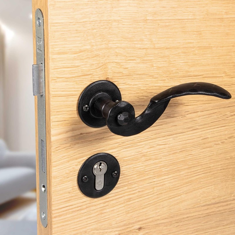 GedoTec Livigno Door Handle Wrought Iron 1 Set - Door