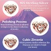 UIHEI Jewelry Rose Radiant Heart Floating Stone Charms for Women
