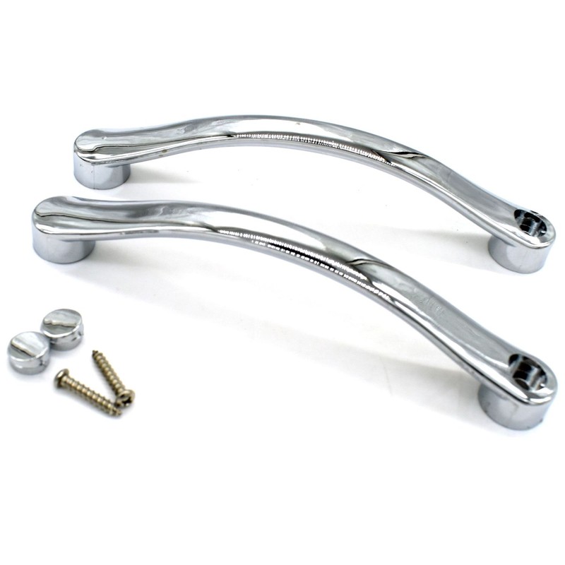 Polished Replacement Chromed Shower Bath Door Handle Knob Arc shape