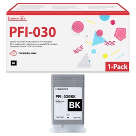 PFI-030 55ml Ink (1-Pack, Black) Lometic Compatible PFI-030BK Ink Cartridge Replacement for Canon PFI-030BK Ink Works with imagePROGRAF TA-20 TA-30 TM-240 TM-340 Printer