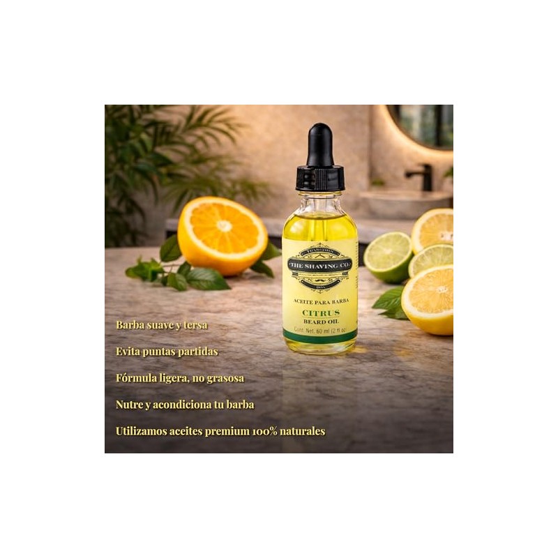 Aceite para Barba Citrus 60ml/2oz. Nutre, Humecta e Hidrata tu