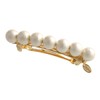 VingTAINE H-590 Cotton Pearl Barrette, Medium, Simple, Office, Hair Accessory