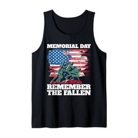 Memorial Day Remember the Fallen USA Flag Tank Top