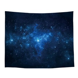 Starry Sky Galaxy Wall Tapestry Moon Falling Stars Clouds and Alluring Horizon Mysterious Space Wall Hanging Tapestry Universe Celestial Outer Space Wall Decor Beach Throw Bedspread (60" x 40", Style #2)