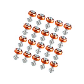Motoforti 20 Pcs Aluminum Alloy License Plate Bolt Screw Nuts for Car Motorcycle Orange Long-Lasting