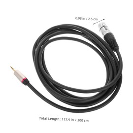 Levemolo 1pcs Mini XLR Female to Stereo Plug Adapter TRS to Mini XLR Cable for Audio Headphones to Female Balanced Adapter