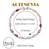 ALTENEVIA Cubic Zirconia Bracelet Multicolor Charm Bracelet for Women Girls