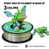 YOUSU 3D Printer Filament, Tricolor PLA Filament 1.75mm Silk Rainbow