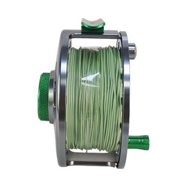 Aventik FLK II Fly Fishing Reel Aluminum Trout 3/5, 5/7, 7/9wt Large Arbor Freshwater Fly Reel with Line. (Silver-with Line, 7/9)