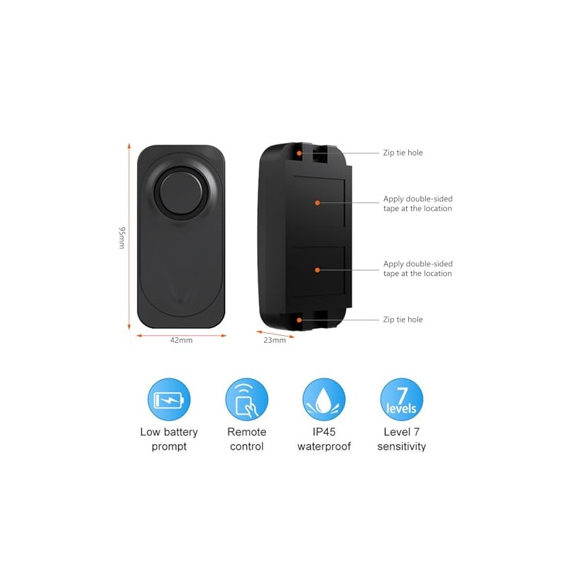 Bicycle Alarm System with Remote Control, Bicycle Alarm Systems 110-130