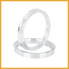 Partuto 4pcs 73.1 to 63.4 mm Aluminium Alloy Car Hub