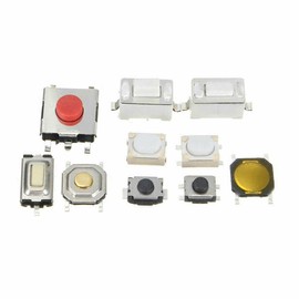 250Pcs 10 Types Tactile Push Switch Car Keys Remote Button Microswitch