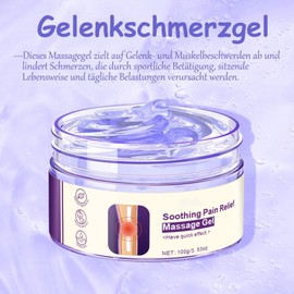 Soleneva Schmerzgel, Massagegel Gegen Schmerzen & Beruhigend, Gelenkschmerzen für Körperpflege, Soothing Massage Gel für Rücken, Nacken, Hände, Knie, Kreatin Joint Purple Gel violettes Massagegel