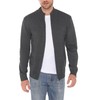 iClosam Men's chunky knit cardigan with zip and stand-up collar.