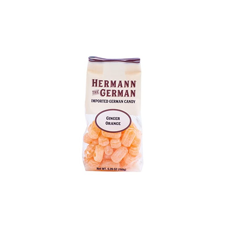 1 x Hermann the German Ginger Orange Hard Candy 150g