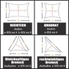Waterproof Awning, Rectangular, 1.5 x 2 m, Sun Sail, Balcony