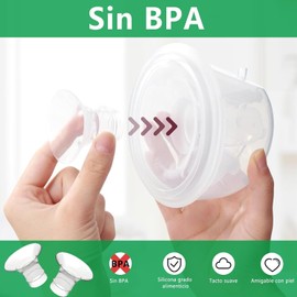 10 Piezas Bridas para Extractor de Leche, Insertos de Brida de 13/15/17/19/21 mm, Sin BPA, Compatibles con Momcozy Extractor de Leche M5/M9/S12 Pro/S9 Pro/S12/S9, Reduce 24 mm a Otros Tamaños