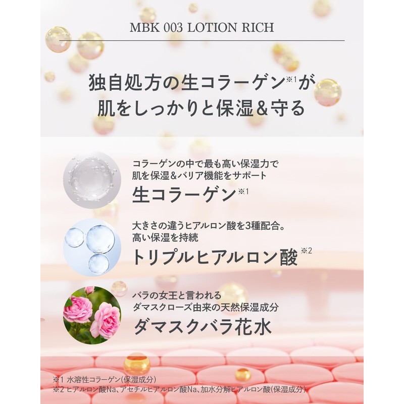MBK Lotion Rich Lotion, Raw Collagen & Ceramide Formulation, 3.3
