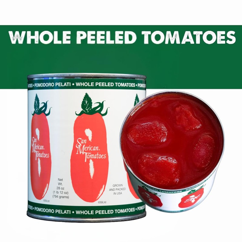 SMT San Merican Tomato Whole Peeled Tomatoes, 28oz (Pack of