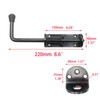 Black 2 Packs 8.5 Inch Heavy Duty Spring Loaded Latch