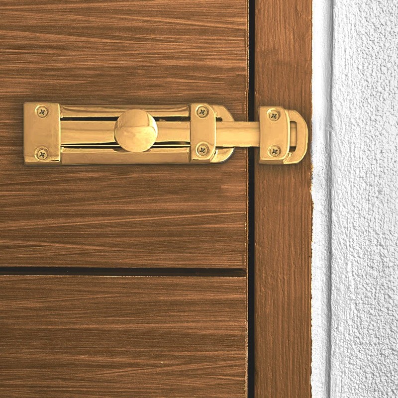 TERF® Heavy Duty Brass Door Bolt 100mm [4''] Surface Mounted