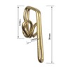 Ucatcher 100 Pack Metal Curtain Header Tape Drapery Hooks, Gold