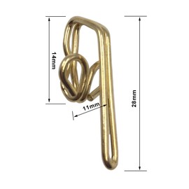 Ucatcher 100 Pack Metal Curtain Header Tape Drapery Hooks, Gold